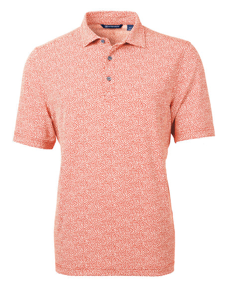 Cutter & Buck Virtue Eco Pique Botanical Print Recycled Mens Polo Cutter & Buck