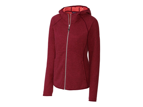 Cutter & Buck Mainsail Sweater-Knit Hoodie Womens Full Zip Jacket Cutter & Buck