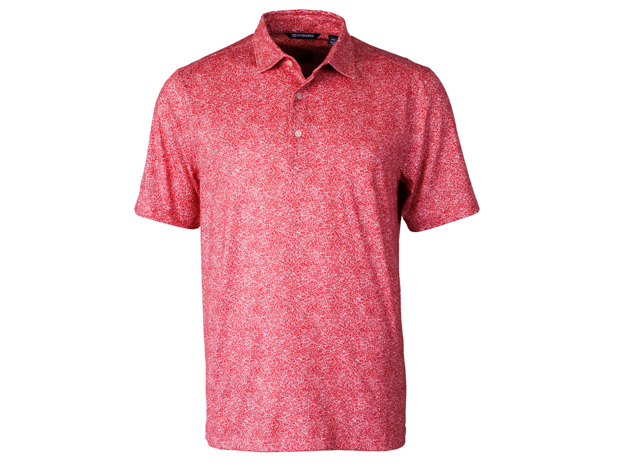 Cutter & Buck Pike Constellation Print Stretch Mens Polo Cutter & Buck