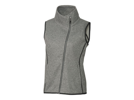 Cutter & Buck Mainsail Sweater-Knit Womens Full Zip Vest Cutter & Buck
