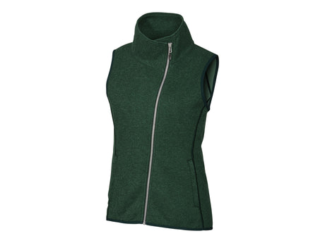 Cutter & Buck Mainsail Sweater-Knit Womens Full Zip Vest Cutter & Buck
