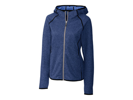 Cutter & Buck Mainsail Sweater-Knit Hoodie Womens Full Zip Jacket Cutter & Buck