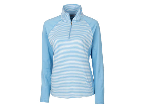 Cutter & Buck Forge Tonal Stripe Stretch Half Zip Womens Top Cutter & Buck