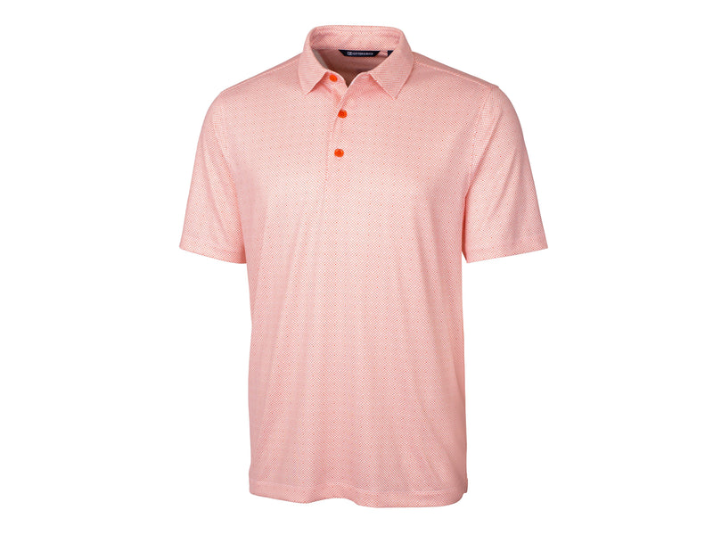 Cutter & Buck Pike Double Dot Print Stretch Mens Polo