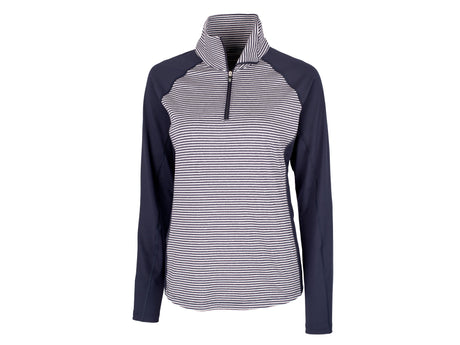 Cutter & Buck Forge Tonal Stripe Stretch Half Zip Womens Top Cutter & Buck