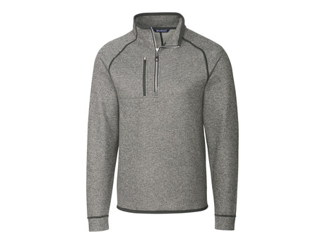 Cutter & Buck Mainsail Sweater-Knit Mens Big and Tall Half Zip Pullover Jacket Cutter & Buck