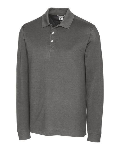 Cutter & Buck Advantage Tri-Blend Pique Mens Big and Tall Long Sleeve Polo Cutter & Buck