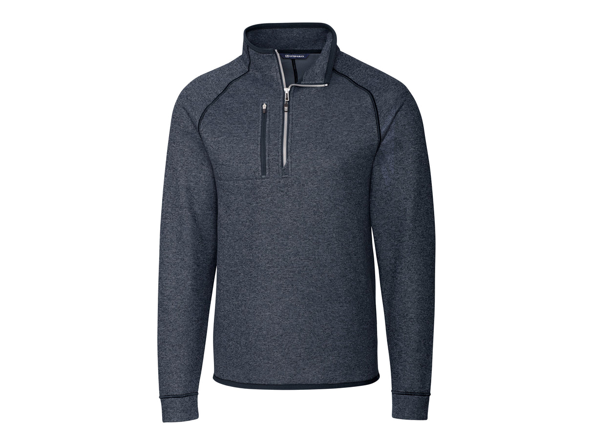 Cutter & Buck Mainsail Sweater-Knit Mens Big and Tall Half Zip Pullover Jacket Cutter & Buck