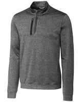 Cutter & Buck Stealth Heathered Quarter Zip Mens Pullover Cutter & Buck