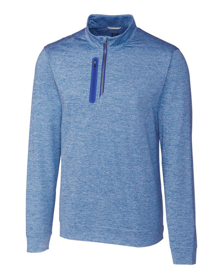 Cutter & Buck Stealth Heathered Quarter Zip Mens Pullover Cutter & Buck