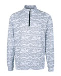 Cutter & Buck Traverse Camo Print Stretch Quarter Zip Mens Big and Tall Pullover Cutter & Buck