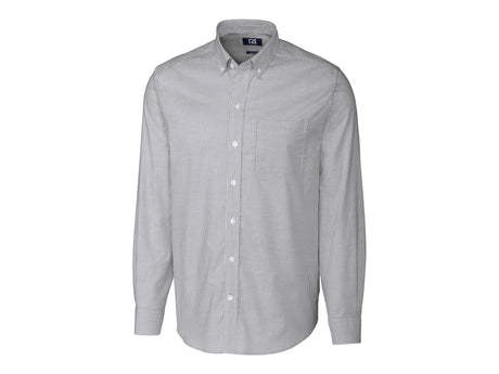 Cutter & Buck Stretch Oxford Stripe Mens Big and Tall Long Sleeve Dress Shirt Cutter & Buck
