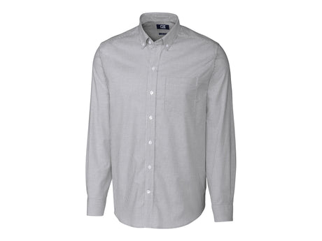 Cutter & Buck Stretch Oxford Stripe Mens Big and Tall Long Sleeve Dress Shirt Cutter & Buck