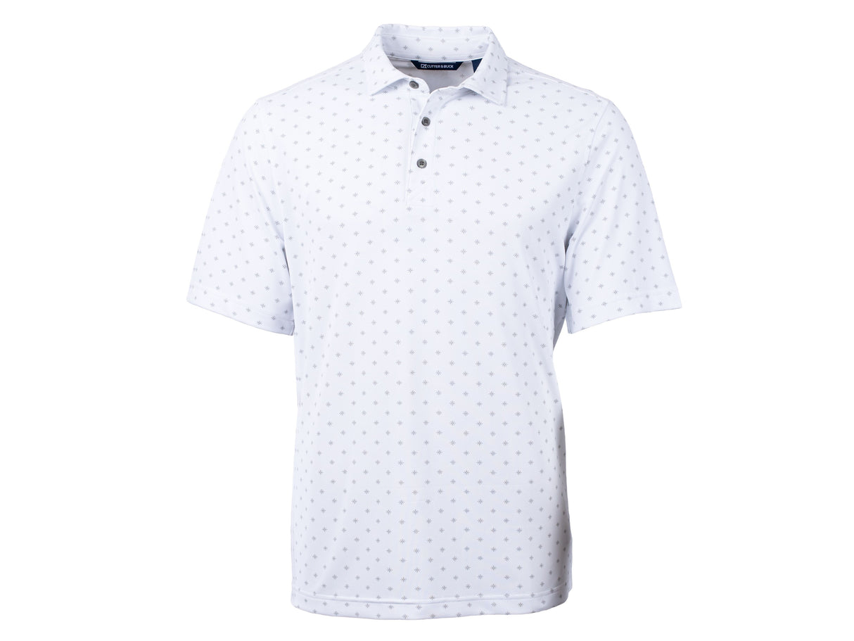 Cutter & Buck Virtue Eco Pique Tile Print Recycled Mens Polo Cutter & Buck