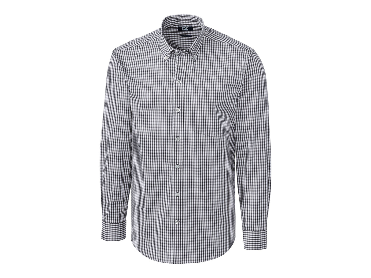 Cutter & Buck Easy Care Stretch Gingham Mens Big and Tall Long Sleeve Dress Shirt Cutter & Buck
