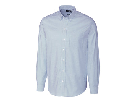 Cutter & Buck Stretch Oxford Stripe Mens Big and Tall Long Sleeve Dress Shirt Cutter & Buck