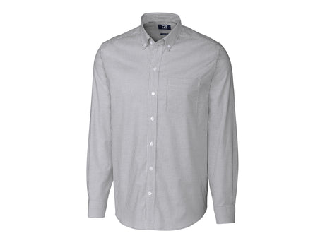 Cutter & Buck Stretch Oxford Stripe Mens Big and Tall Long Sleeve Dress Shirt Cutter & Buck