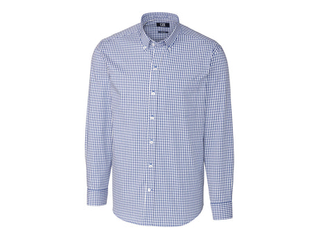 Cutter & Buck Easy Care Stretch Gingham Mens Big and Tall Long Sleeve Dress Shirt Cutter & Buck