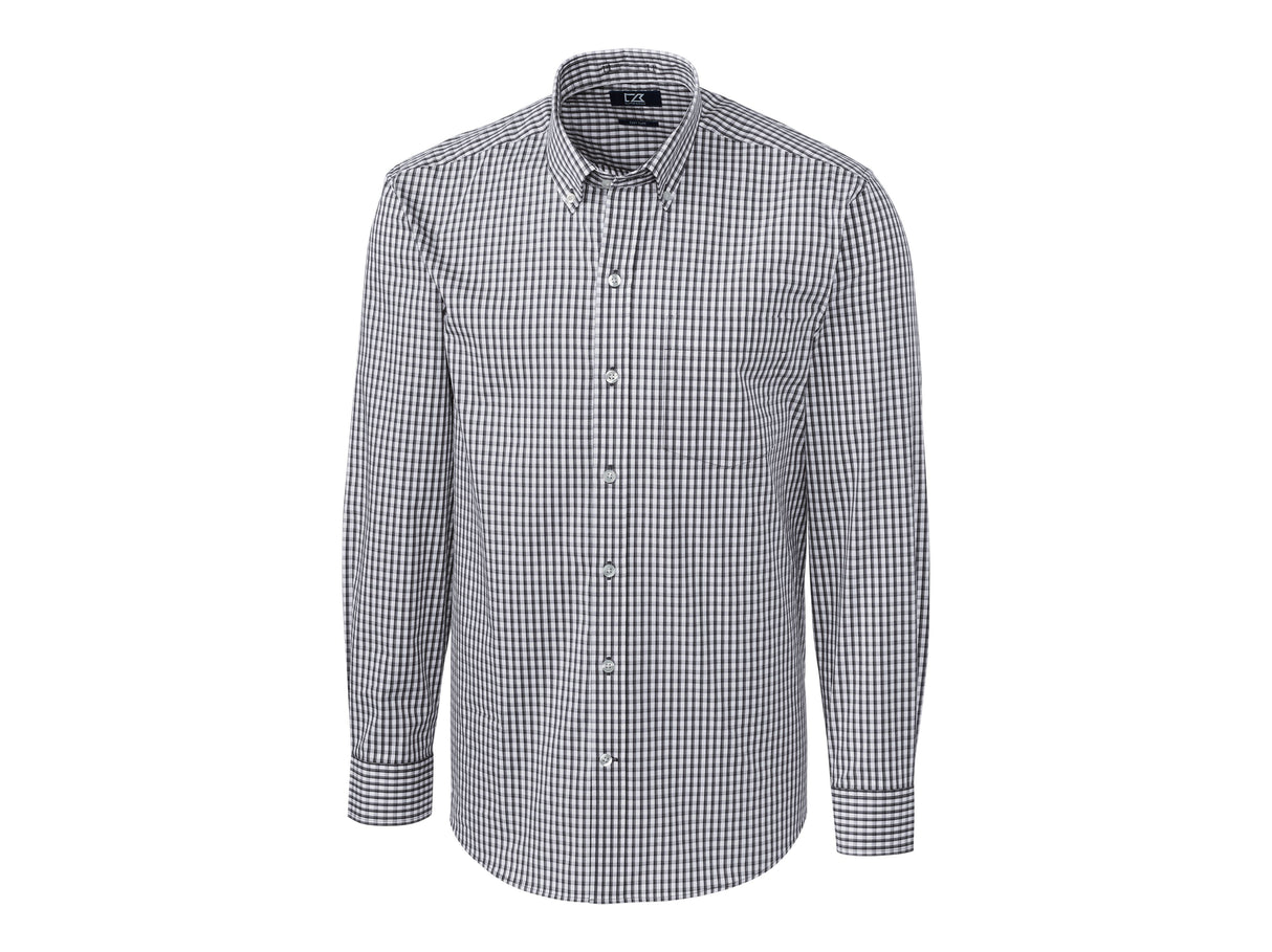 Cutter & Buck Easy Care Stretch Gingham Mens Big and Tall Long Sleeve Dress Shirt Cutter & Buck