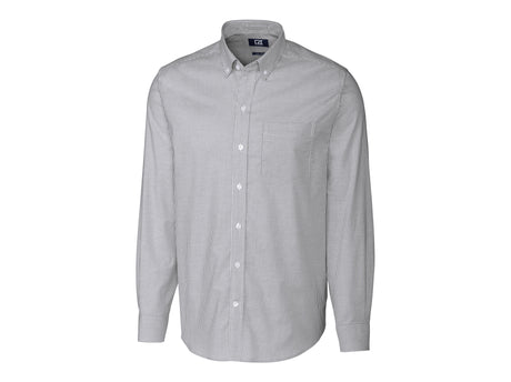 Cutter & Buck Stretch Oxford Stripe Mens Big and Tall Long Sleeve Dress Shirt Cutter & Buck