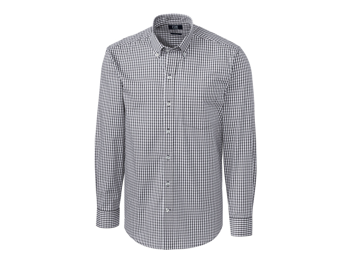 Cutter & Buck Easy Care Stretch Gingham Mens Big and Tall Long Sleeve Dress Shirt Cutter & Buck