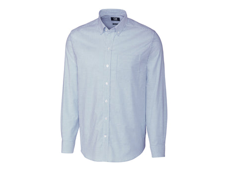 Cutter & Buck Stretch Oxford Stripe Mens Big and Tall Long Sleeve Dress Shirt Cutter & Buck