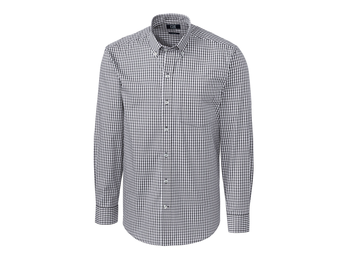 Cutter & Buck Easy Care Stretch Gingham Mens Big and Tall Long Sleeve Dress Shirt Cutter & Buck
