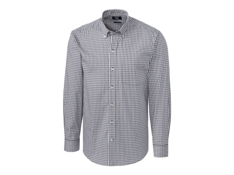 Cutter & Buck Easy Care Stretch Gingham Mens Big and Tall Long Sleeve Dress Shirt Cutter & Buck