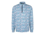 Cutter & Buck Traverse Camo Print Stretch Quarter Zip Mens Pullover Cutter & Buck