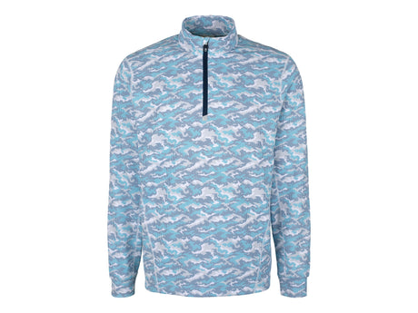 Cutter & Buck Traverse Camo Print Stretch Quarter Zip Mens Pullover Cutter & Buck