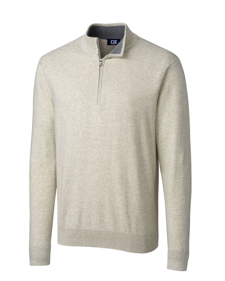 Cutter & Buck Lakemont Tri-Blend Mens Quarter Zip Pullover Sweater Cutter & Buck