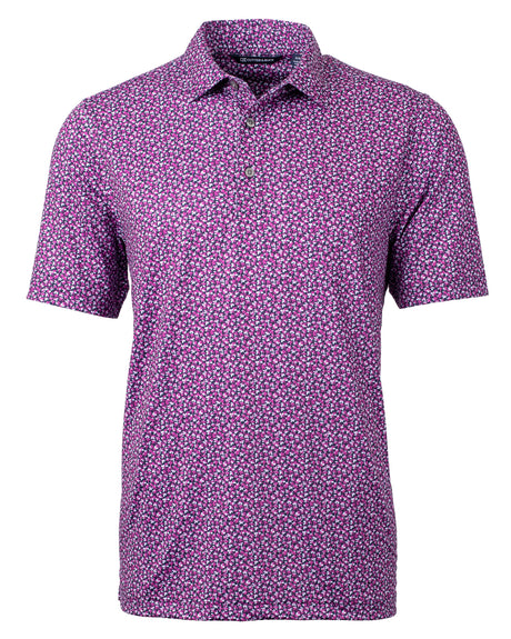 Cutter & Buck Pike Magnolia Print Stretch Men's Polo Cutter & Buck