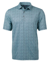 Cutter & Buck Pike Magnolia Print Stretch Men's Polo Cutter & Buck