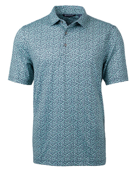 Cutter & Buck Pike Magnolia Print Stretch Men's Polo Cutter & Buck