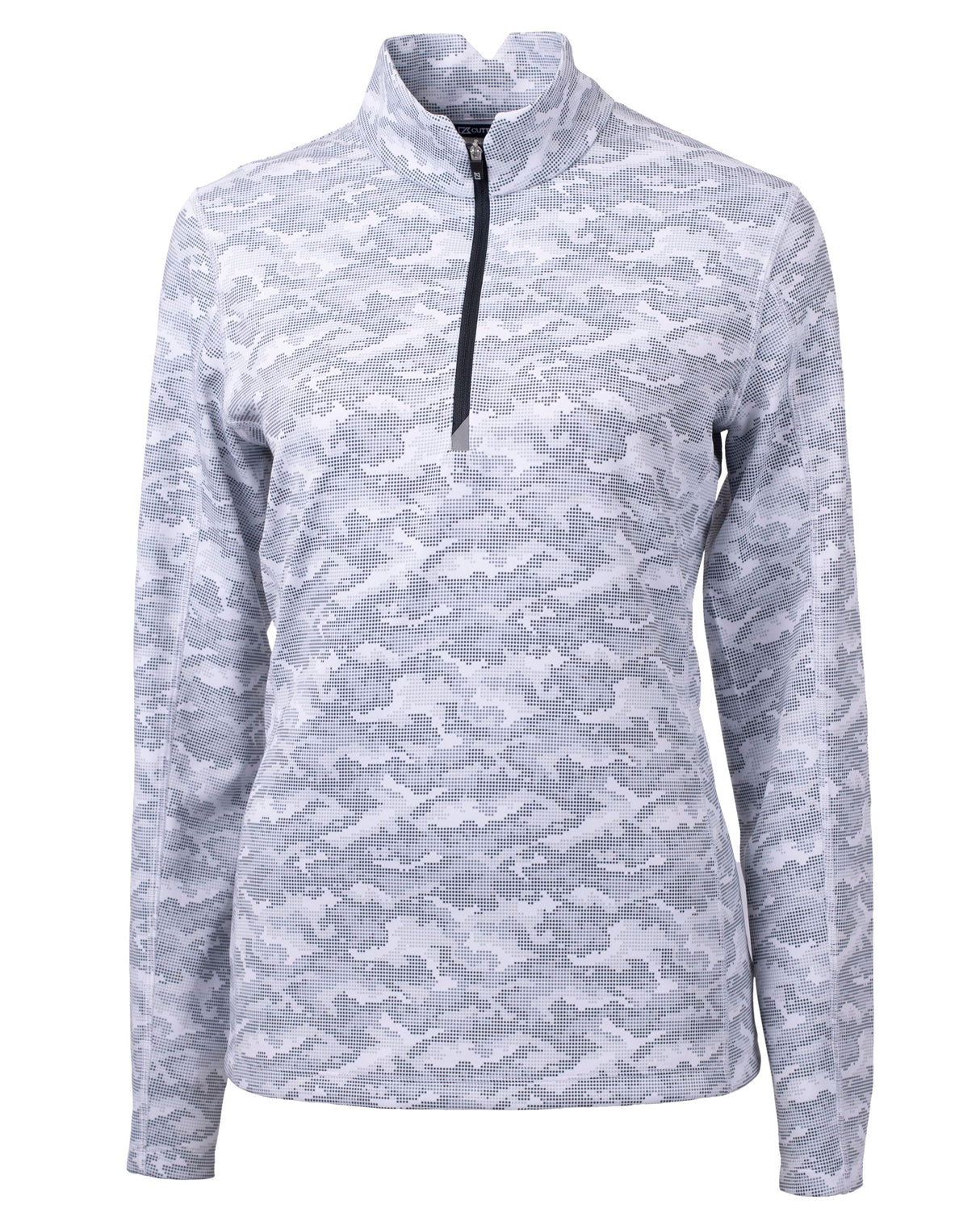 Cutter & Buck Traverse Camo Print Stretch Quarter Zip Womens Pullover Cutter & Buck