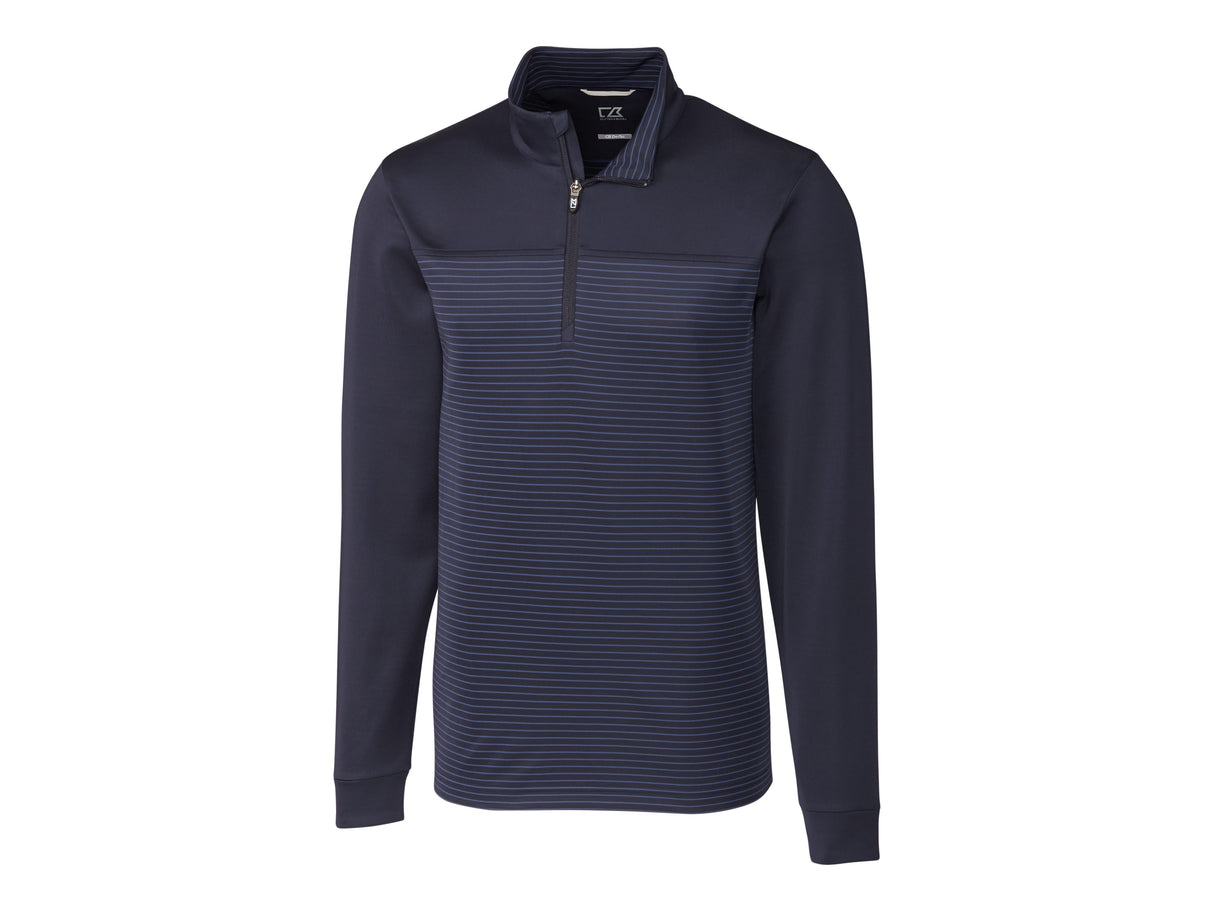 Cutter & Buck Traverse Stripe Stretch Quarter Zip Mens Big and Tall Pullover Cutter & Buck