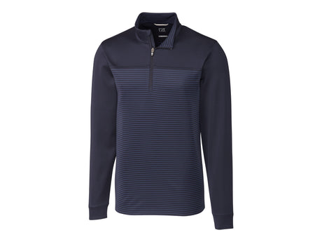 Cutter & Buck Traverse Stripe Stretch Quarter Zip Mens Big and Tall Pullover Cutter & Buck