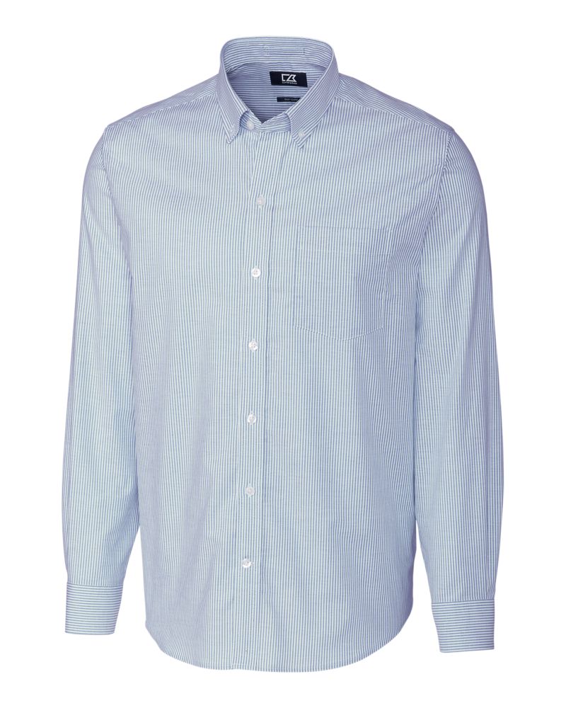 Cutter & Buck Stretch Oxford Stripe Mens Long Sleeve Dress Shirt Cutter & Buck