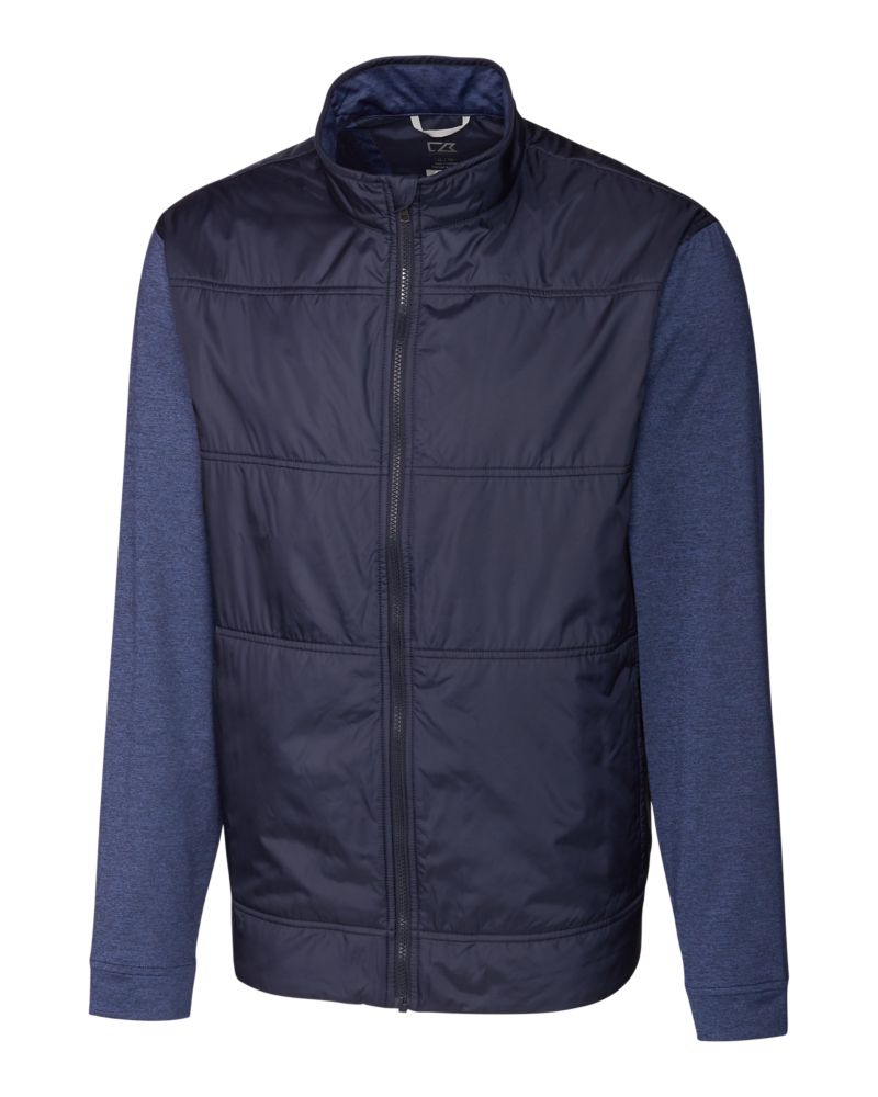 Cutter & Buck Stealth Hybrid Quilted Mens Full Zip Windbreaker Jacket Cutter & Buck
