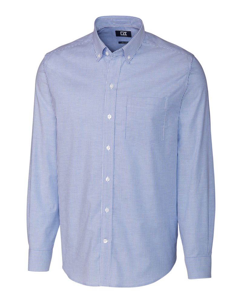 Cutter & Buck Stretch Oxford Stripe Mens Long Sleeve Dress Shirt Cutter & Buck