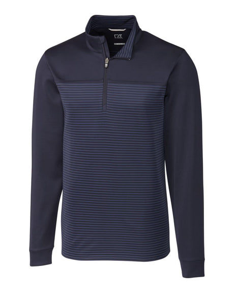 Cutter & Buck Traverse Stripe Stretch Quarter Zip Mens Pullover Cutter & Buck