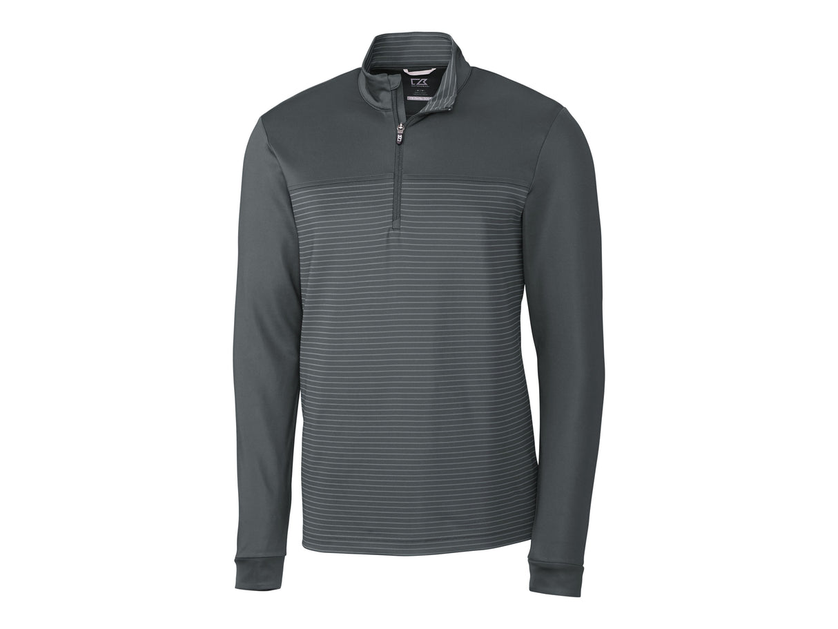 Cutter & Buck Traverse Stripe Stretch Quarter Zip Mens Pullover Cutter & Buck