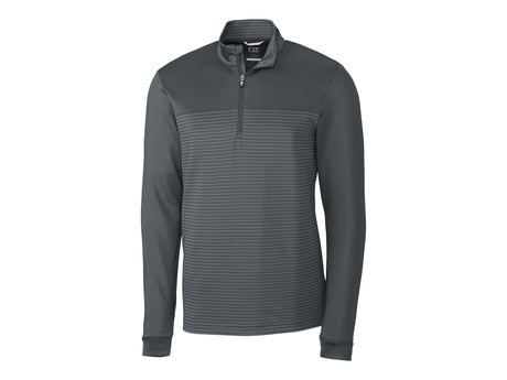 Cutter & Buck Traverse Stripe Stretch Quarter Zip Mens Pullover Cutter & Buck