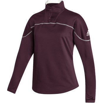 adidas Women's Stadium 1/4 Snap Long Sleeve Shirt