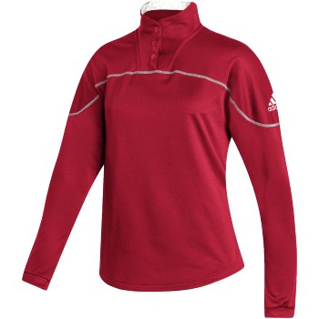 adidas Women's Stadium 1/4 Snap Long Sleeve Shirt