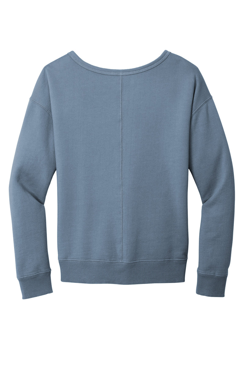 Port & Company Ladies Beach Wash Garment-Dyed V-Neck Sweatshirt