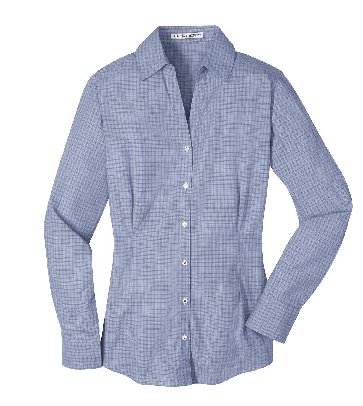 Port Authority Ladies Plaid Pattern Easy Care Shirt. L639