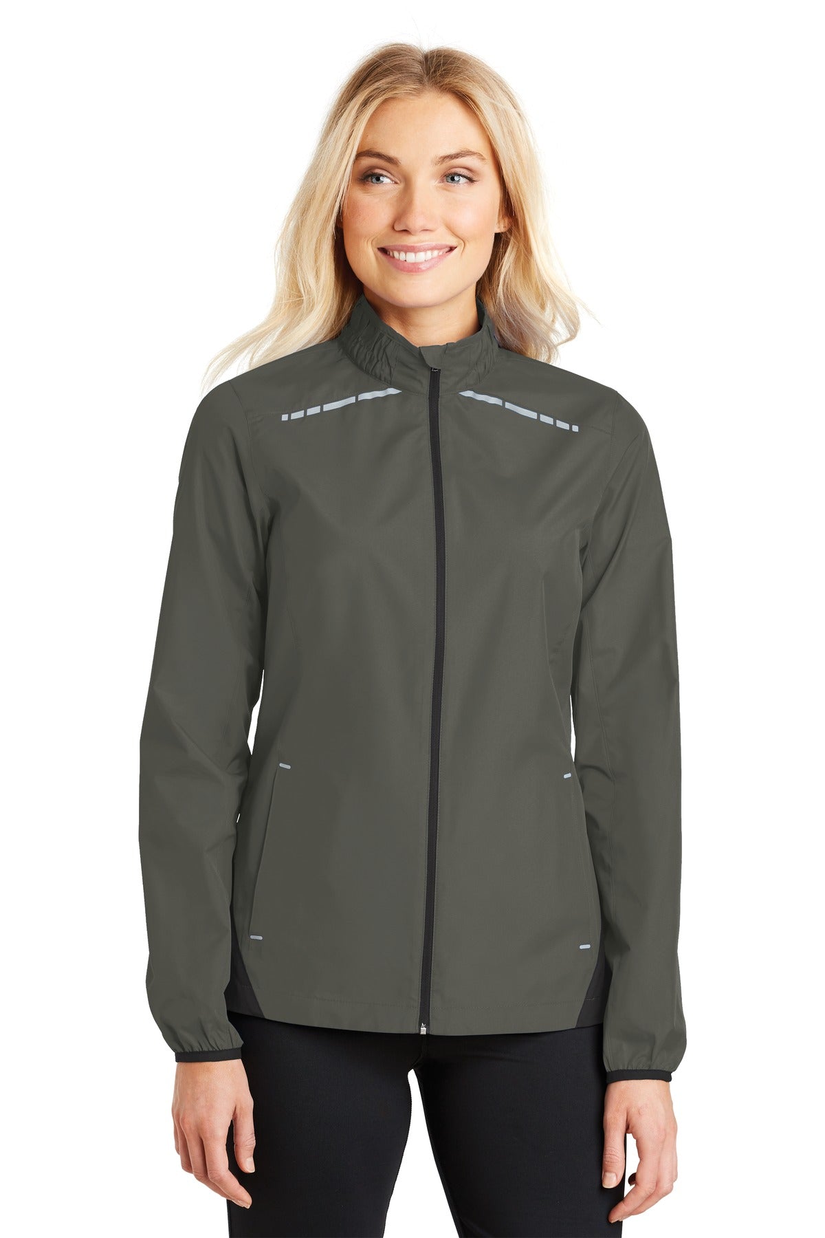 Port Authority Ladies Zephyr Reflective Hit Full-Zip Jacket. L345