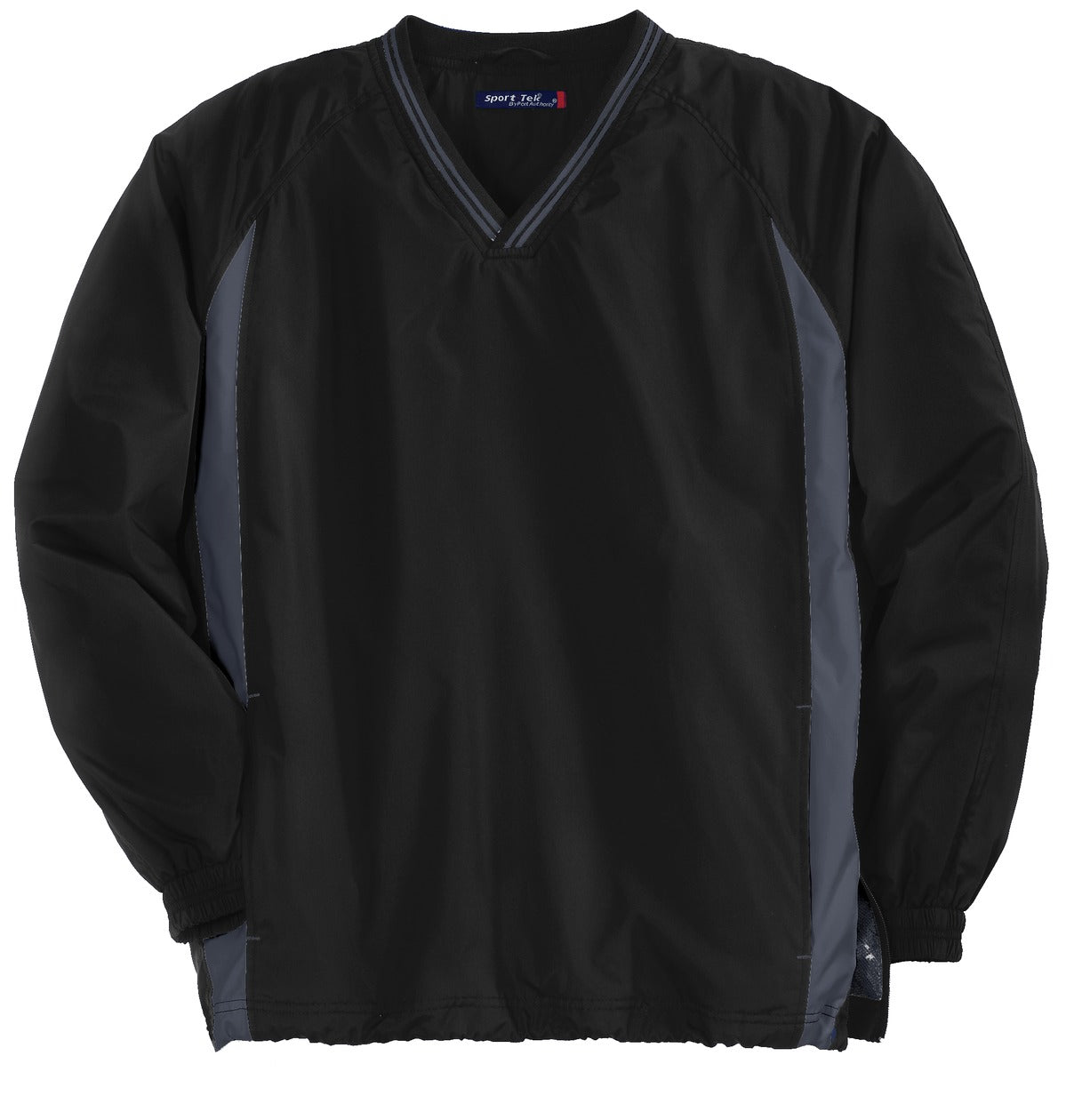Sport-Tek Youth Tipped V-Neck Raglan Wind Shirt YST62