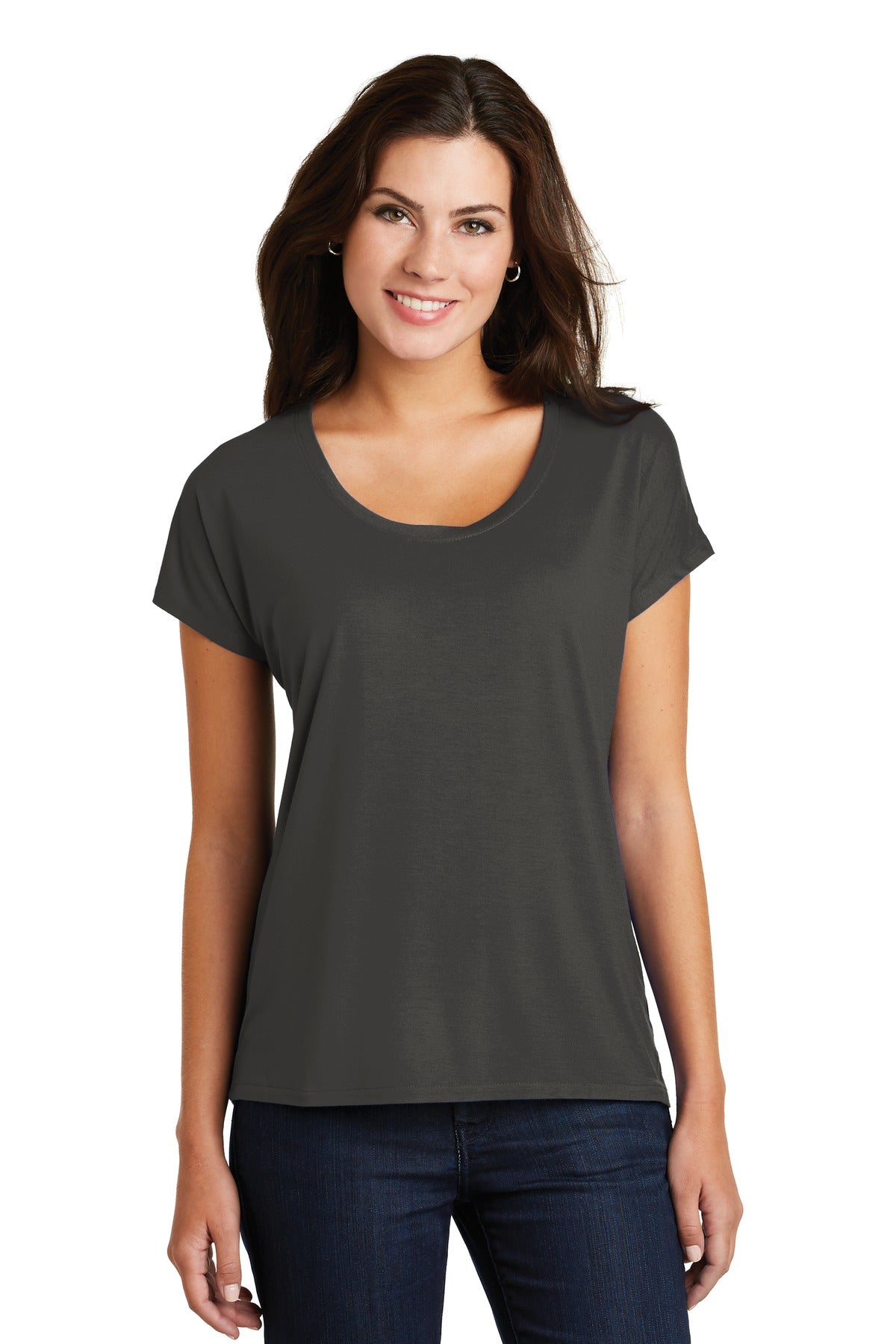 District Women's Drapey Dolman Tee. DM412 District